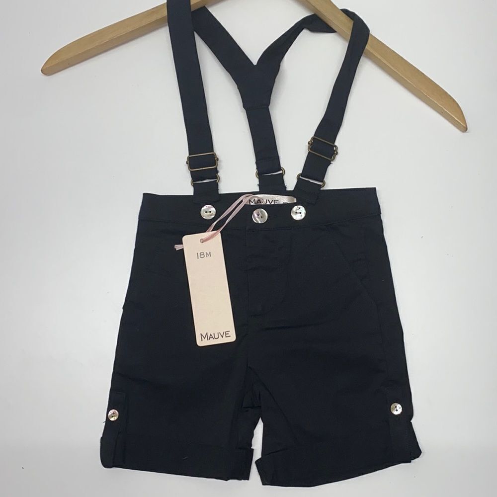 MAUVE SHORT REMOVABLE SUSPENDER SHORTS GIRLS KIDS new